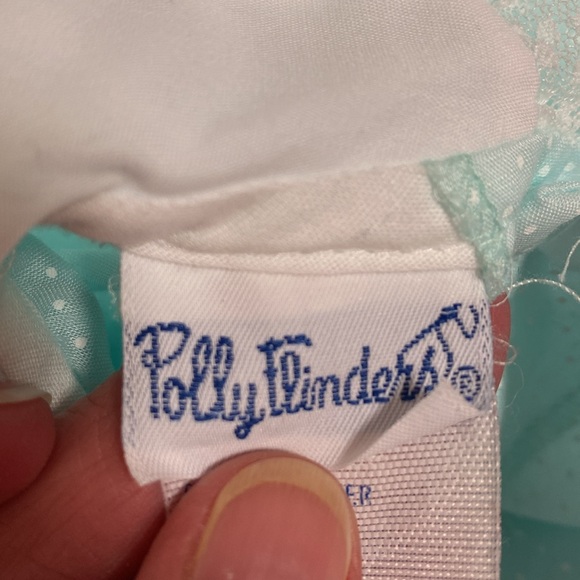 Vintage polly flinders mint Swiss dot smocked dress size 12m - Picture 7 of 9